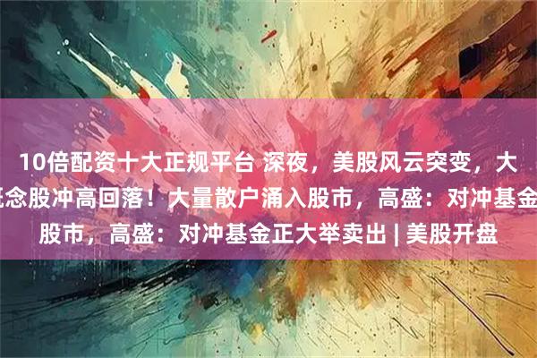 10倍配资十大正规平台 深夜，美股风云突变，大型中概股普跌，存储概念股冲高回落！大量散户涌入股市，高盛：对冲基金正大举卖出 | 美股开盘